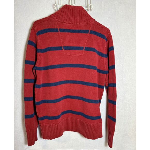 American Eagle Outfitter Men's L/XL Long Sleeve 1/4 Zip Pullover Sweater Stripes - Picture 5 of 10